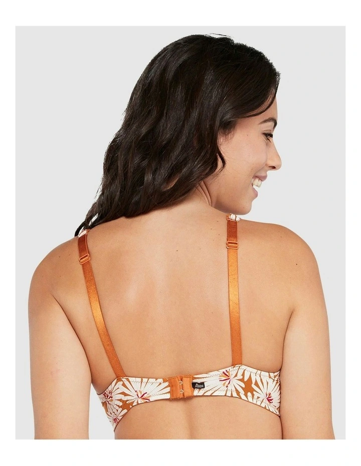 Zoe Triangle Cup Wired Plunge Bra in Pure Floral Print