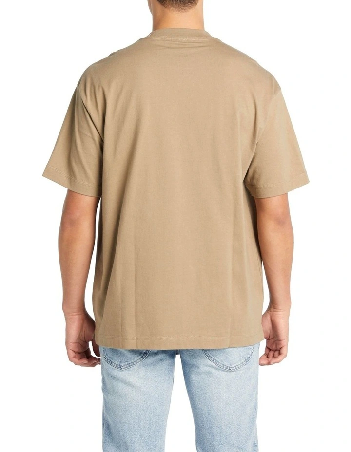 Denim Co Boxed Baggy Tee in Bark