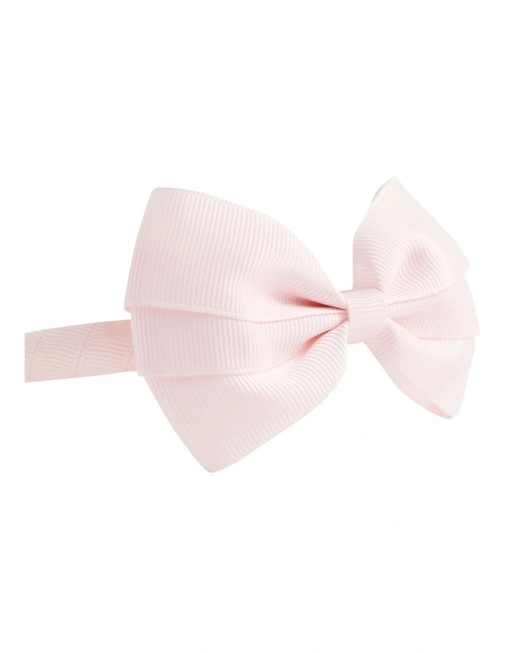 Grosgrain Bow Alice Band in Dusty Rose