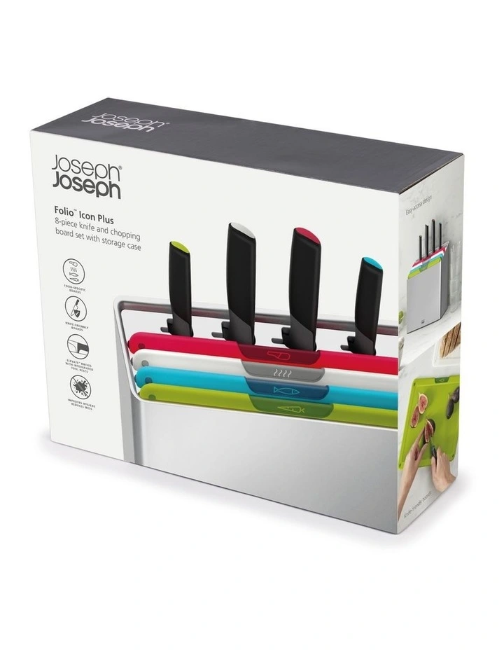 Folio Icon Plus 8 Piece Knife & Board Set in Multi
