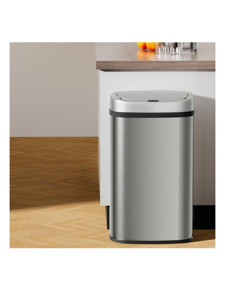 Motion Sensor 60LRubbish Bin in Silver