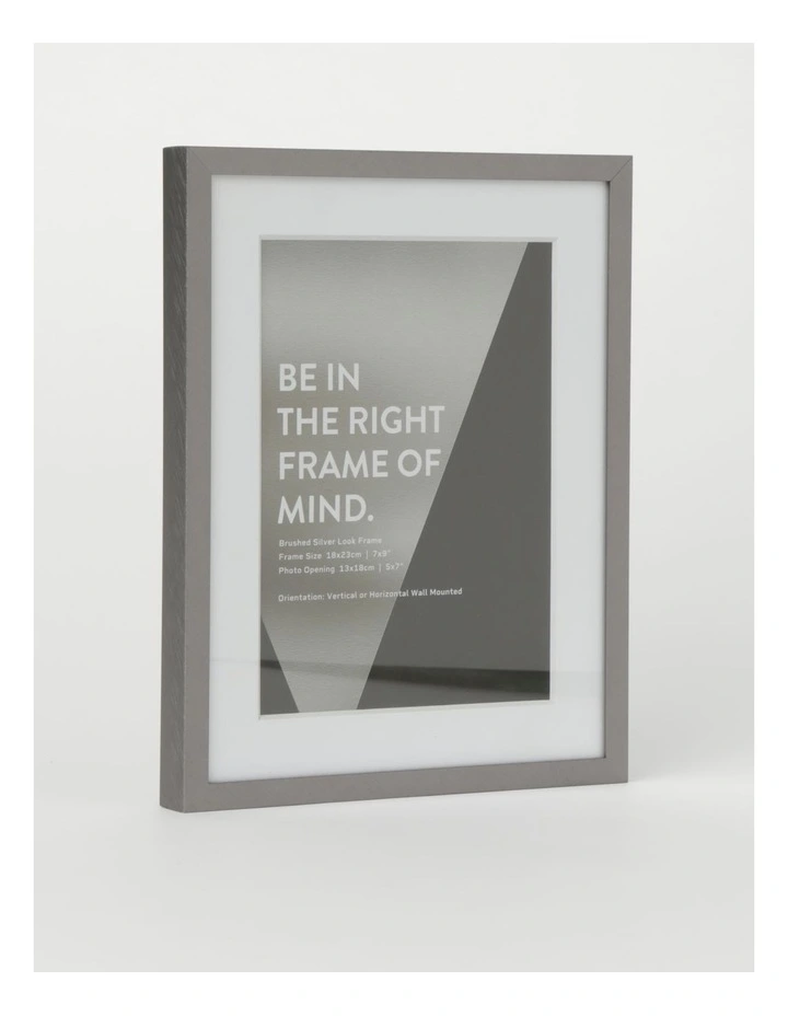 Platinum Metal Frame 18x23cm/13x18cm in Brushed Silver