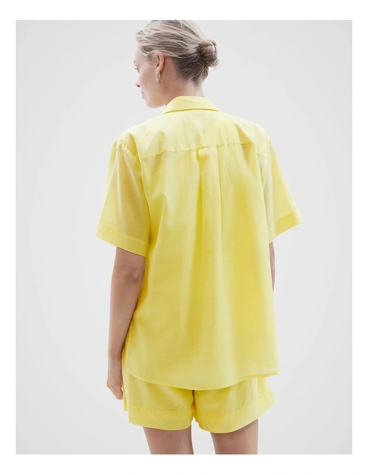 Cotton Resort Shirt in Citrus