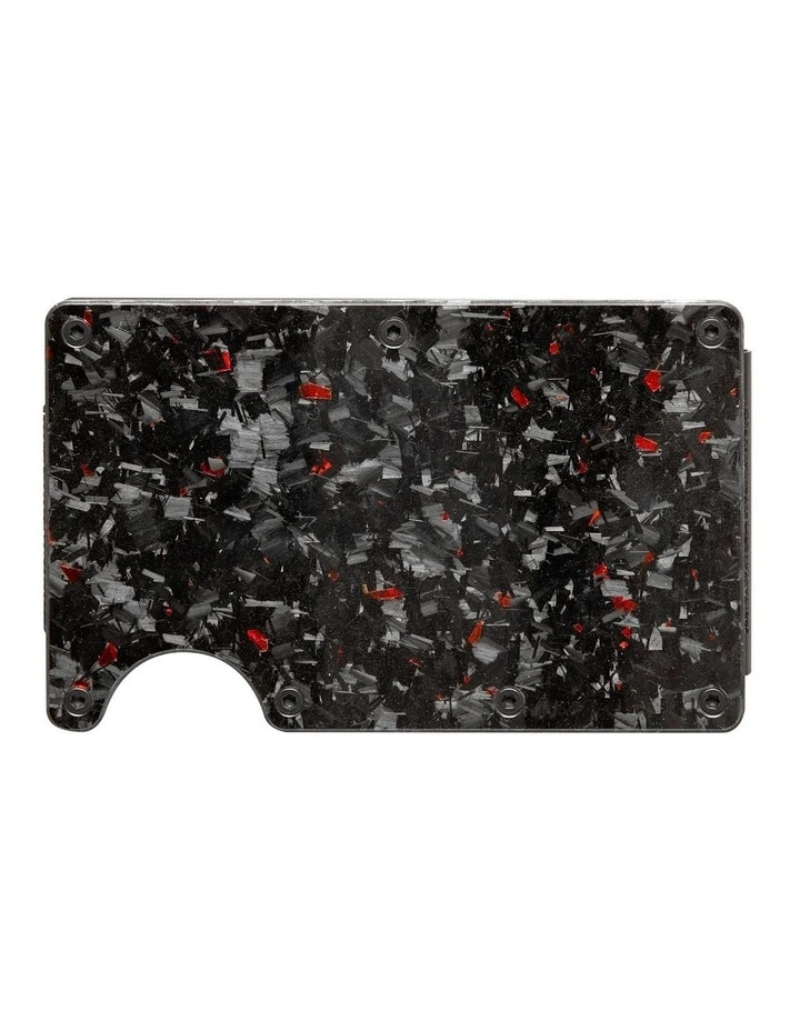 Lorne Forged Carbon Wallet in Gloss Red