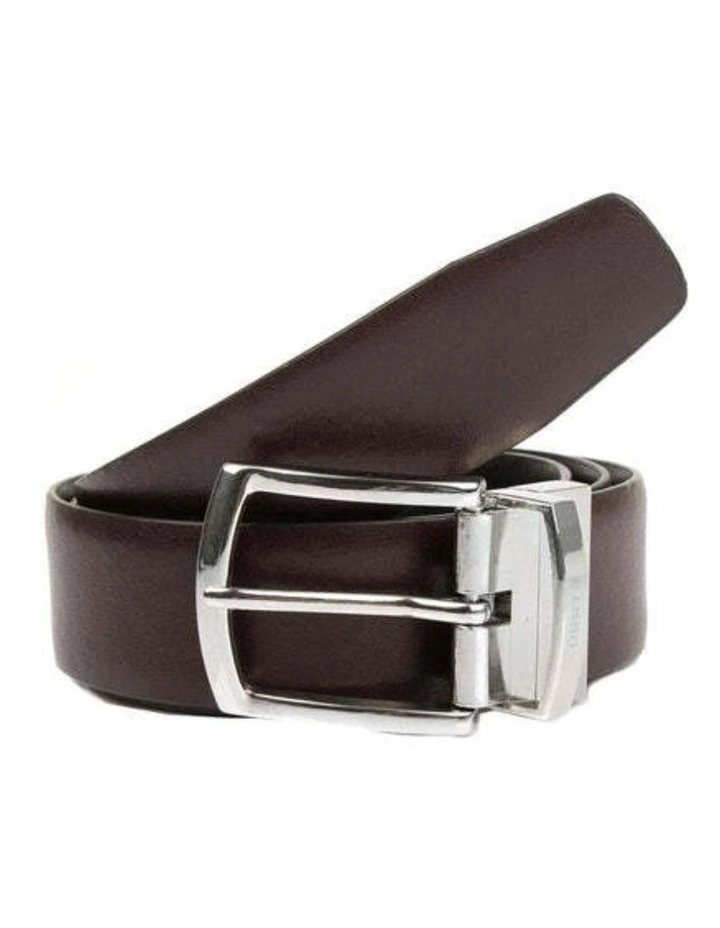 Reversible Leather Belt in Black/Brown