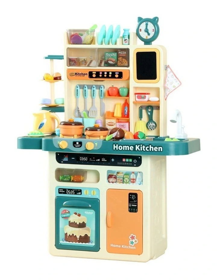 Kids Kitchen Pretend Play Set Cooking Sound Steam Light Function
