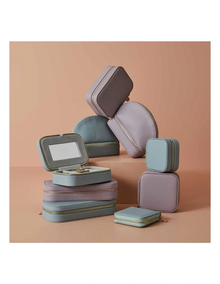 Calla Rectangular Jewellery Case in Seafoam
