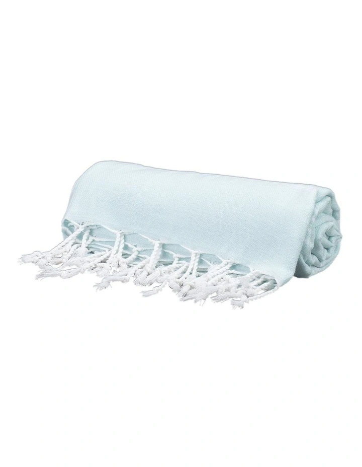 Thin Turkish Towel in Baby Blue