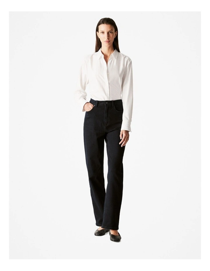 Cotton Modal Twill Stripe Shirt in Lilac