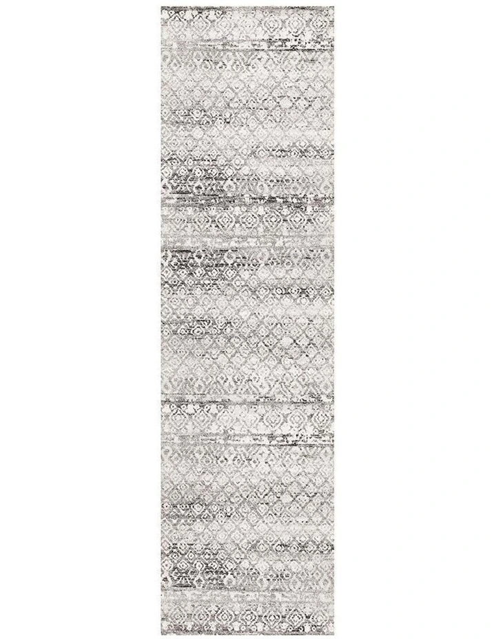 Oasis Zakira Dark Grey Tribal Runner Rug
