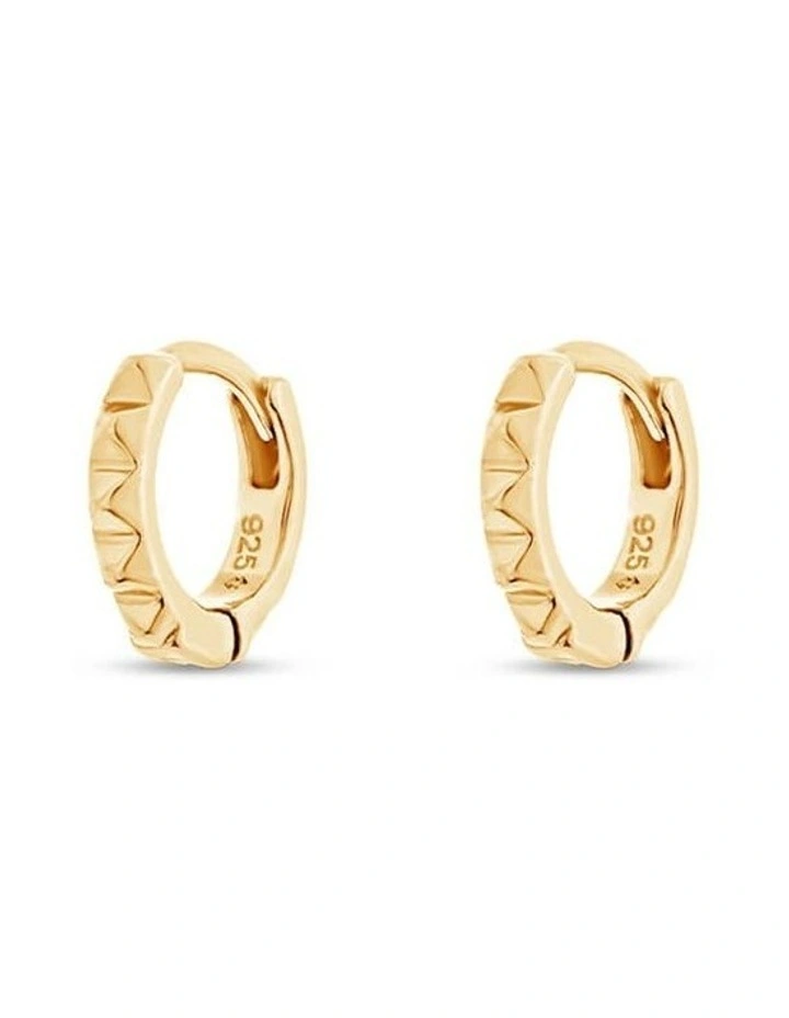 Honeycomb Huggie in Gold