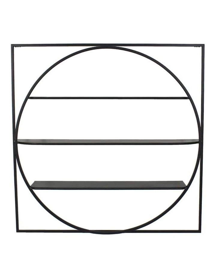 Storage Metal Wall Hanging 3-Shelf in Black