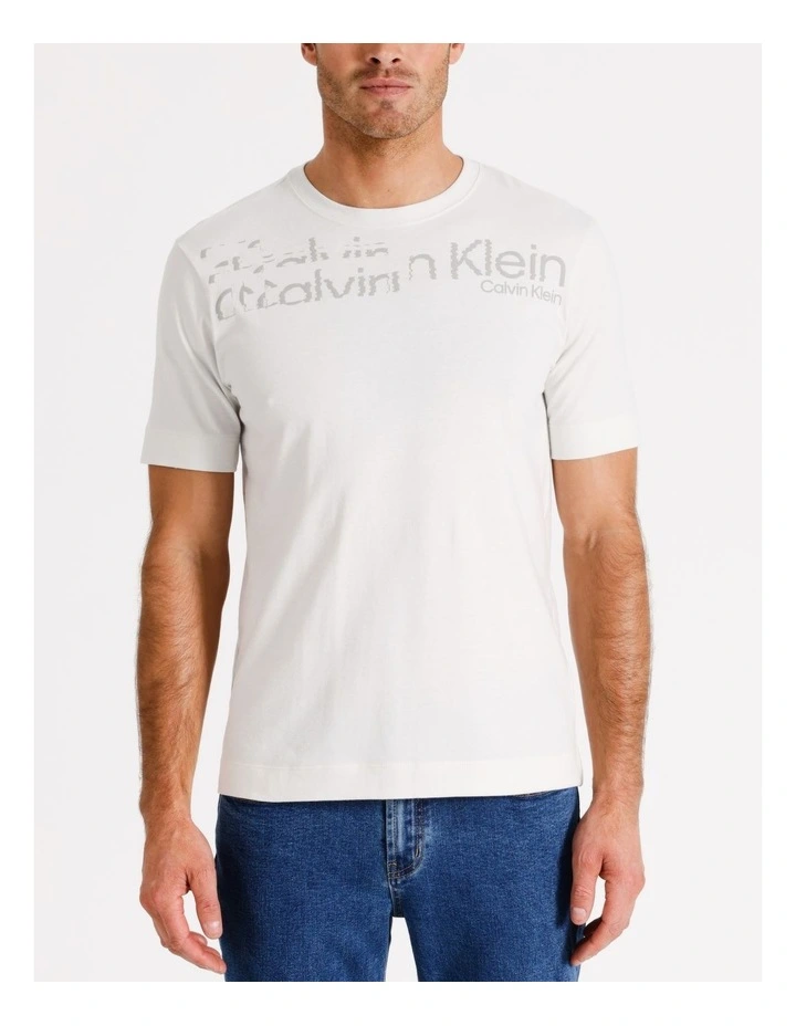 Short Sleeves Graphic Tee in Vaporous Gray