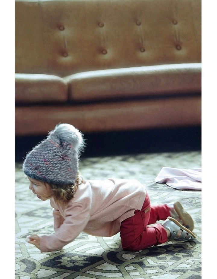 Prue Mini Beanie in Charcoal