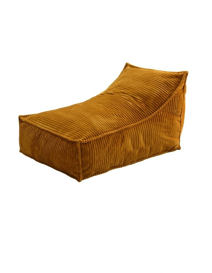 Luxe Fleece Beanbag Lounge Cover in Mustard