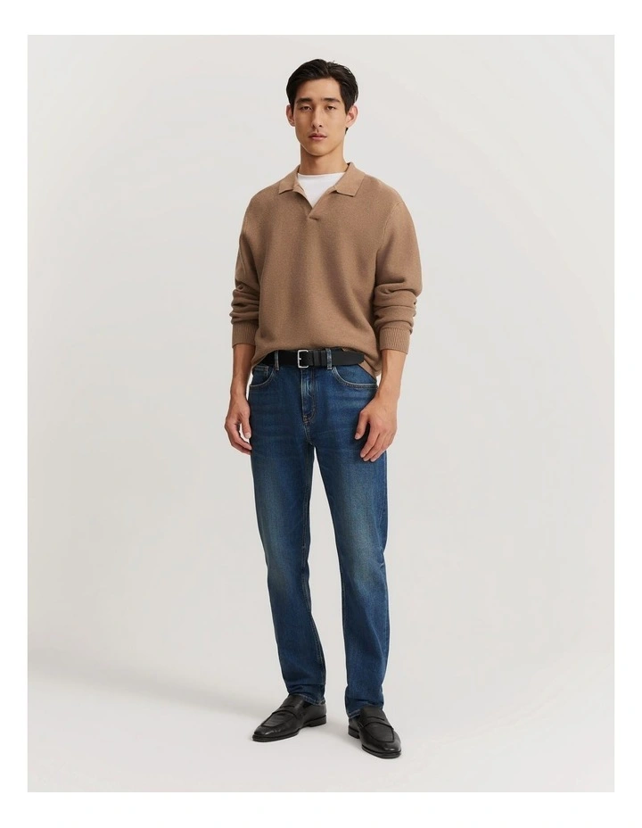 Standard Fit Denim Jean in Dark Indigo