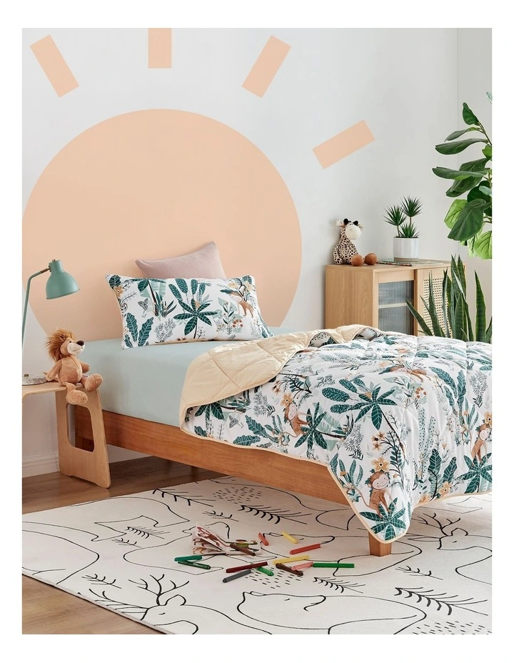 Cheeky Monkey Comforter Set in White