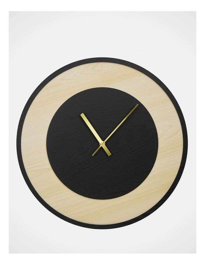 Mont Albert Clock 40cm in Black/Natural