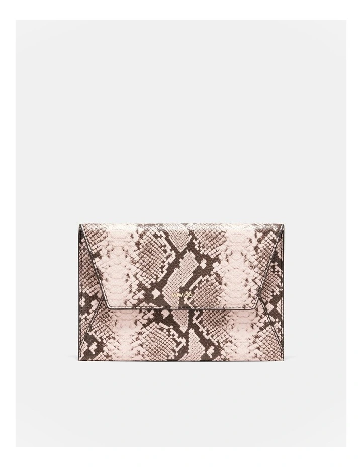 Drift Medium Envelope Pouch in Blush Snake