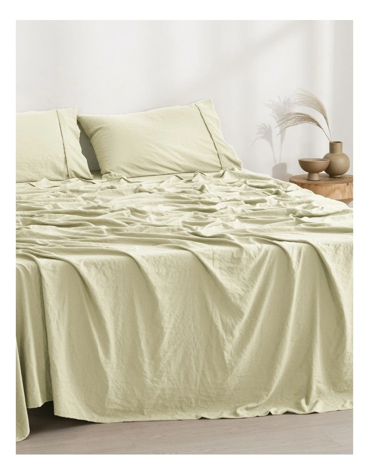 Superfine Washed Microfibre Sheet Set in Natural