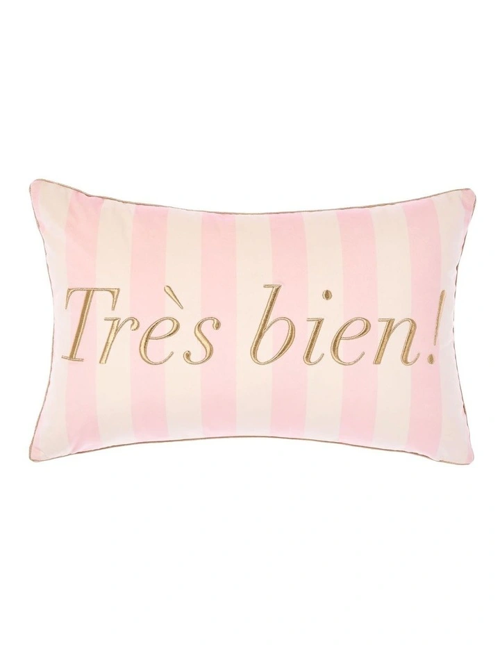 Tres Bien Cushion 35x55cm in Pink Blush