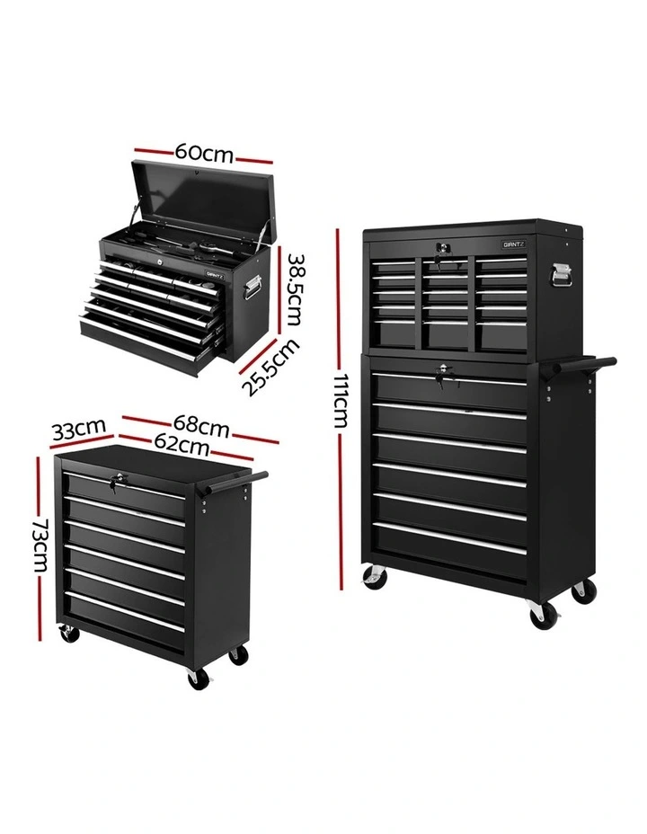 15 Drawers Tool Box In Black