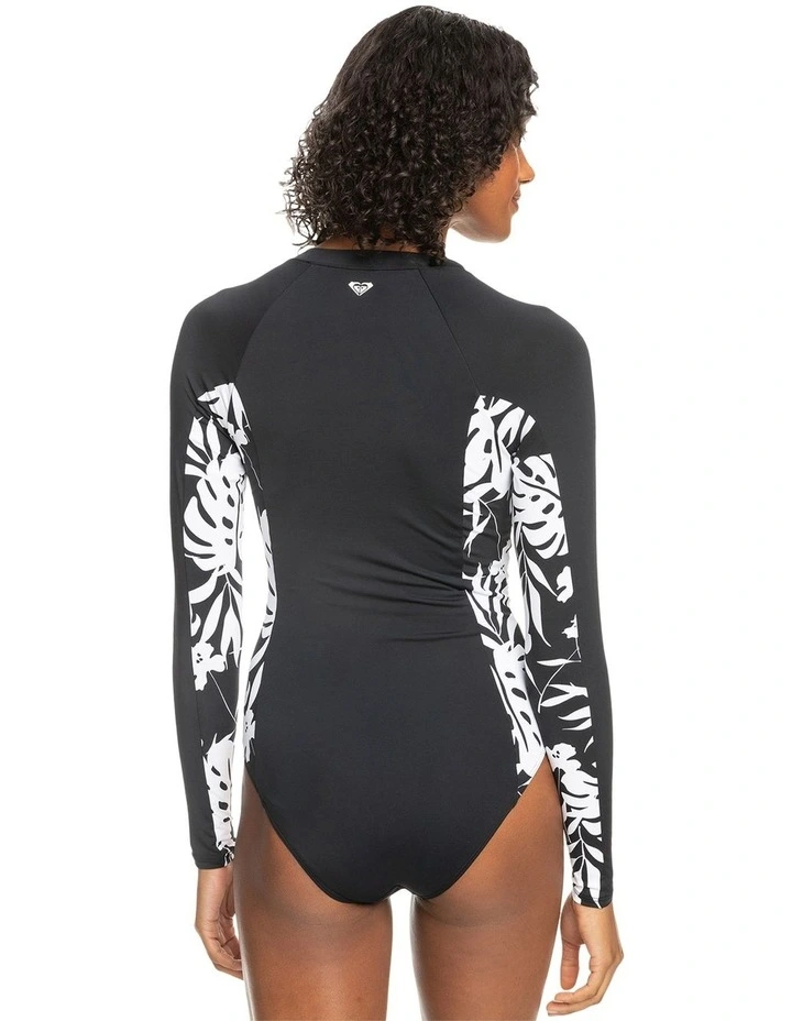 Onesie Long Sleeve One Piece Swimsuit in Black
