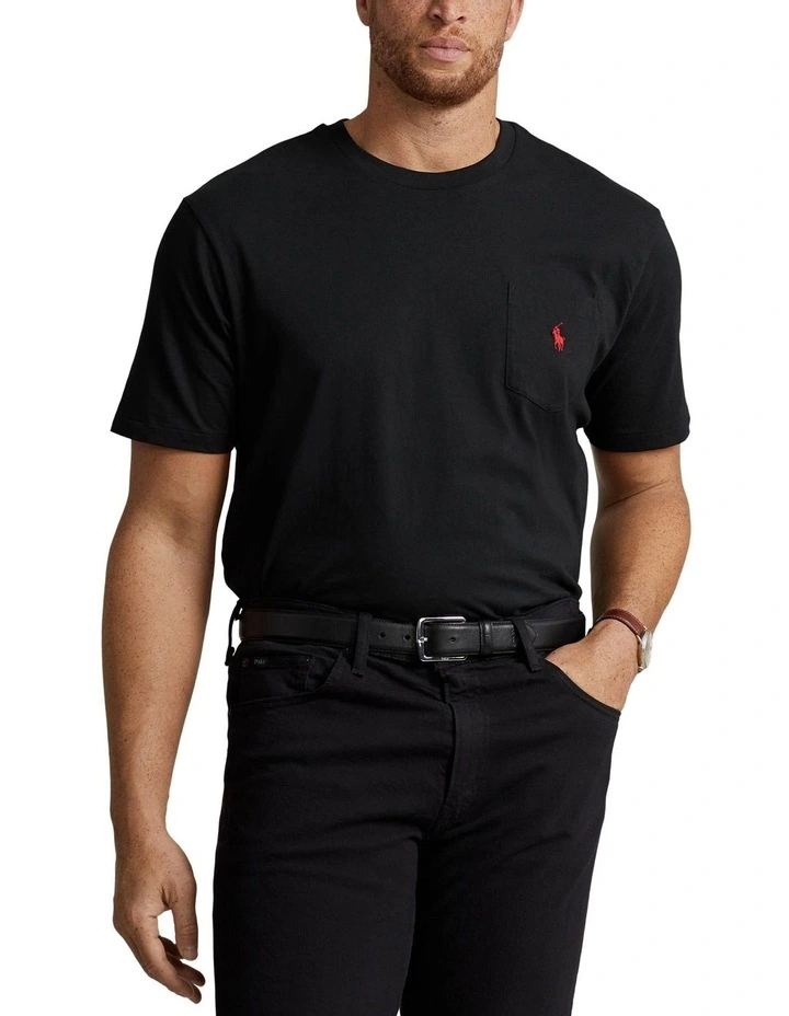 Jersey Pocket T-shirt in Black
