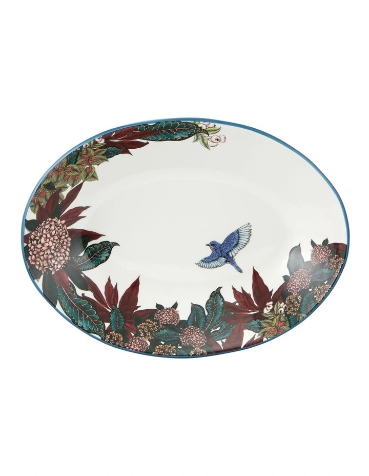 The Blck Pen Reminisce Oval Serving Bowl 32x23cm Gift Boxed in Multi