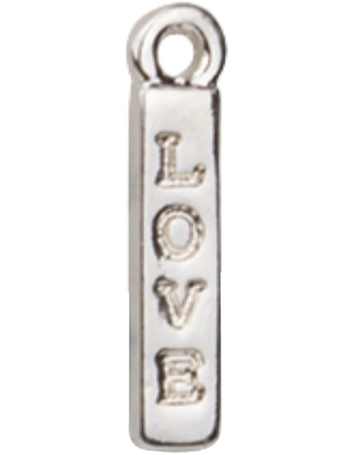 Isadora Aurelia Love Bar Charm in Silver