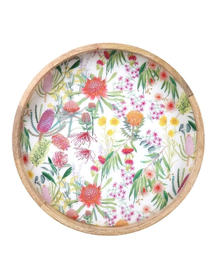 Native Blooms Round Serving Tray 40x5cm