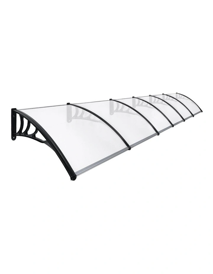 Window Door Awning 1m X 6m in Transparent