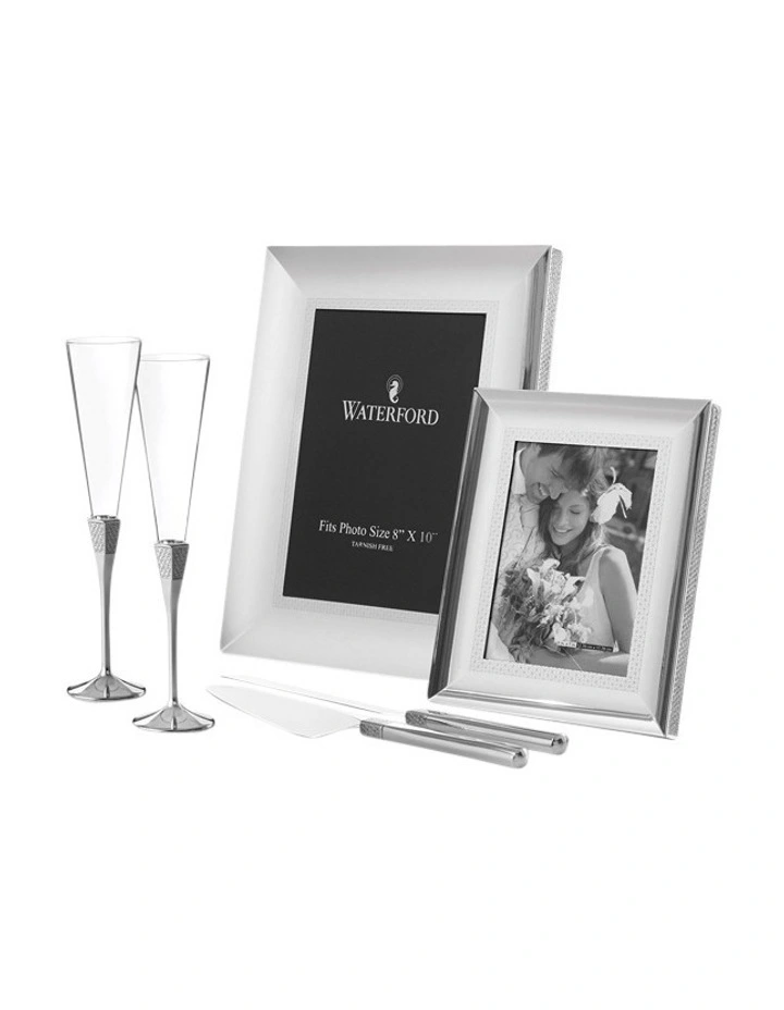 Lismore Diamond Cake Knife & Server Set Silver