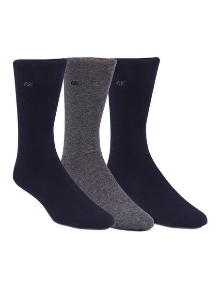 3-Pack Cotton Flat Knit Dress Socks