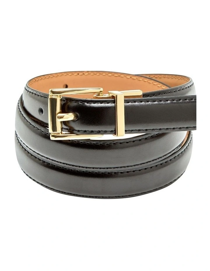 Lisa Reversible Womens Belt in Black/Nude