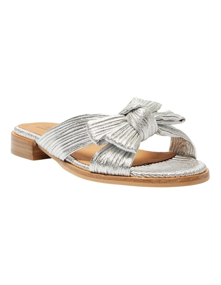 Rhapsody Sandals in Silver Pleat