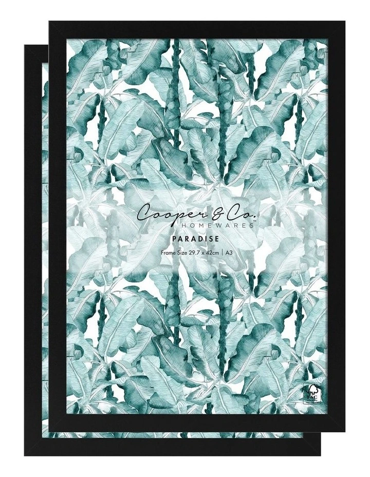 Premium Paradise Photo Frames 29.7x42cm Set Of 2 in Black