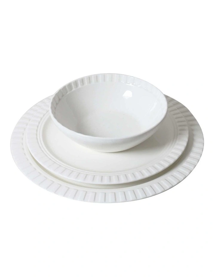 Adelaide Dinner Set 12 Piece in White