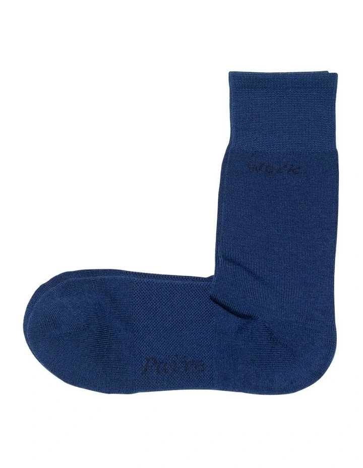 Cashmere Merino Dress Socks in Stormy Blue
