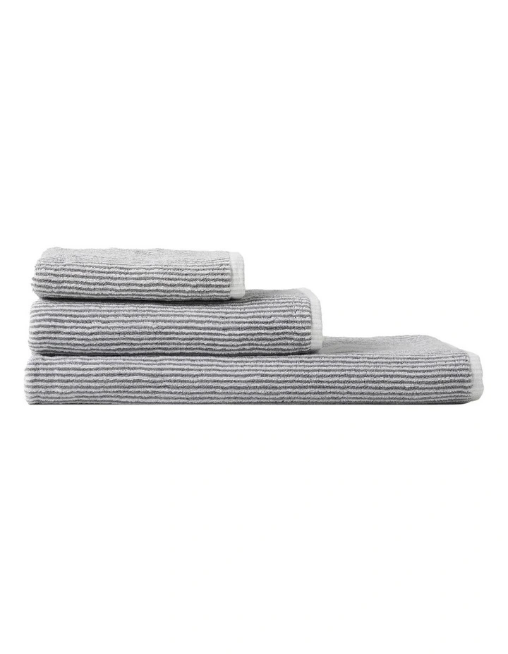 Icon Original Striped Towel Range in Grey