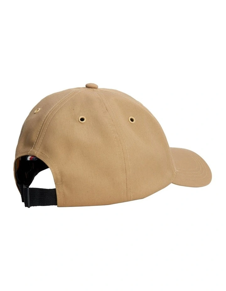 Logo Applique Baseball Cap in Beige