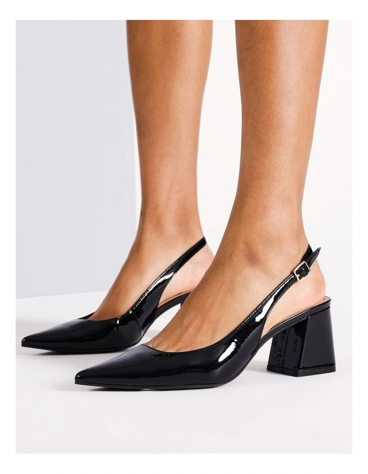 Rita Heeled Shoe in Black Patent