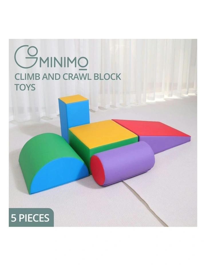 Soft Foam Blocks Indoor Climbing Playset 5 Pieces in Assorted