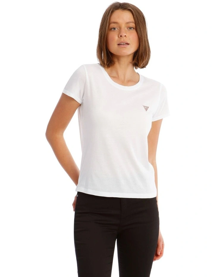 Logo Baby Tee in White