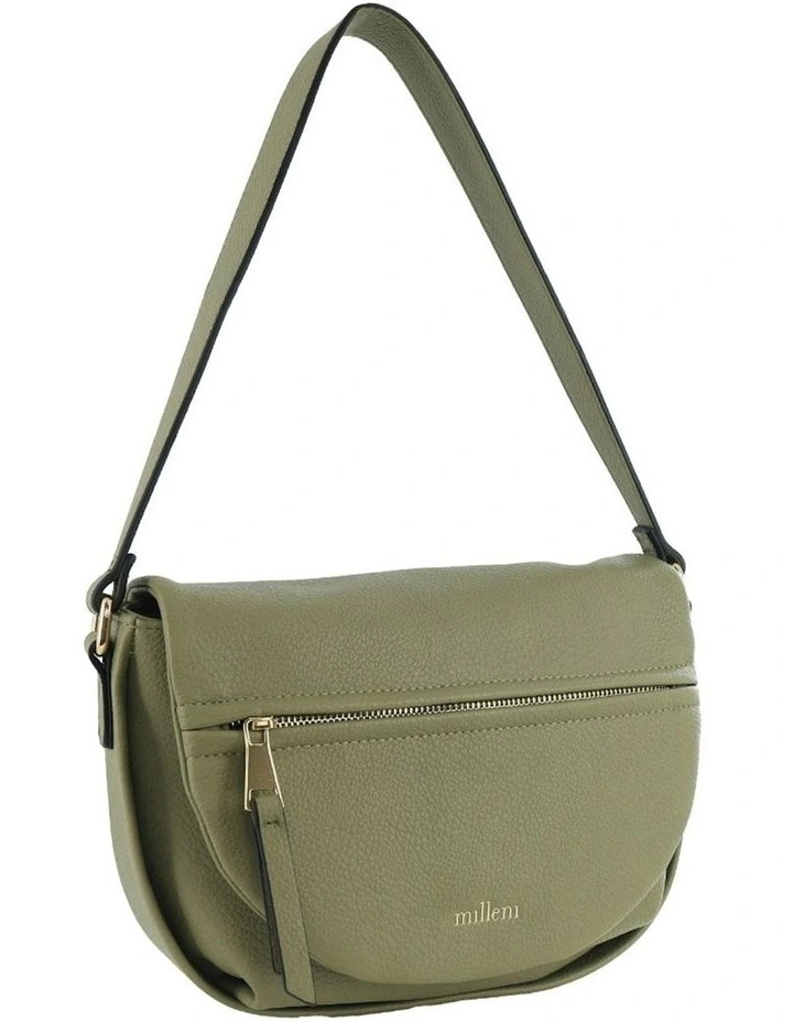 Fashion Trendy Flap-Over Hobo Bag in Green