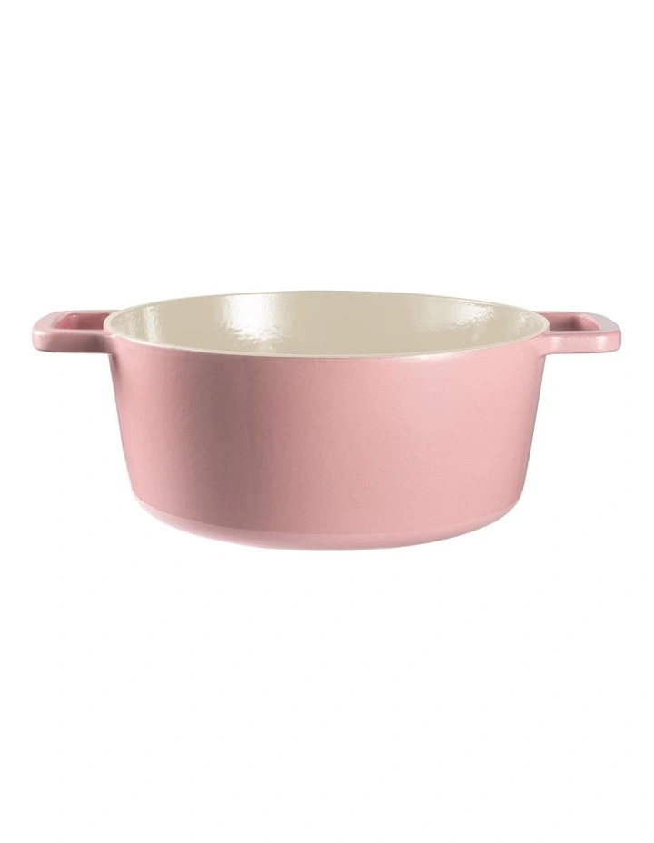 ID Pastels Cast Iron Casserole with Lid 28cm/5.9 Liter in Pink