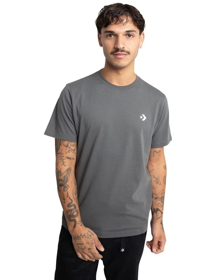M Sketch Graphic Short Sleeve Tee in Grey