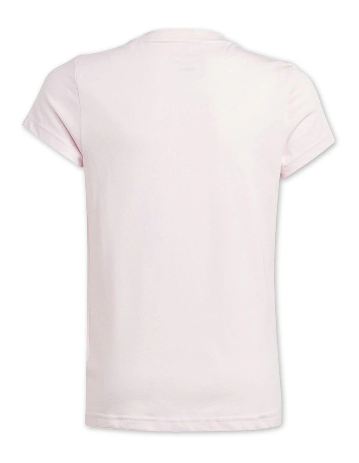 Essentials Big Logo Cotton T-shirt in Clear Pink/White
