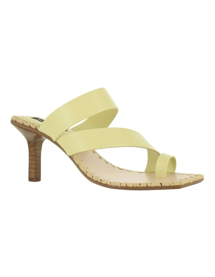 Mandi Heeled Mules in Yellow