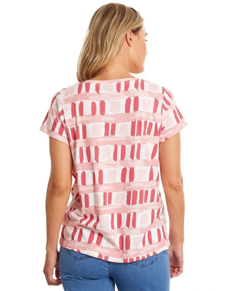 Short Sleeve Tee in Pink Punch